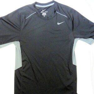 Nike Black & Gray Dri-Fit Athletic Shirt Small